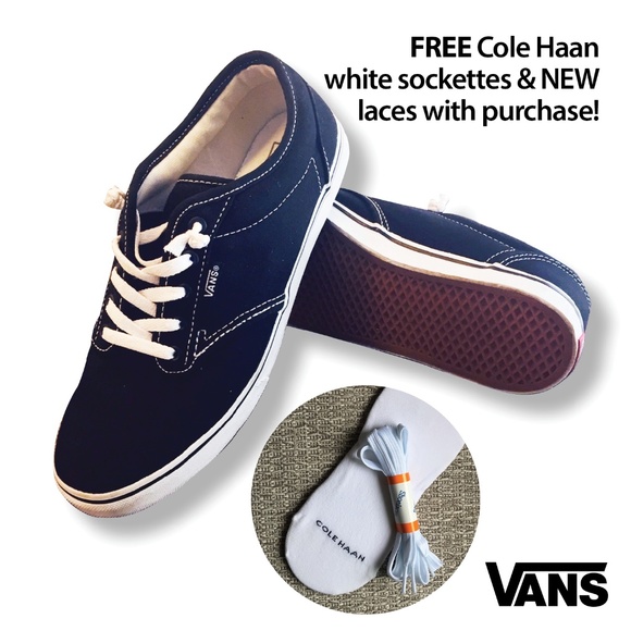 VANS Authentic Black Canvas Sneakers | Size 6.5